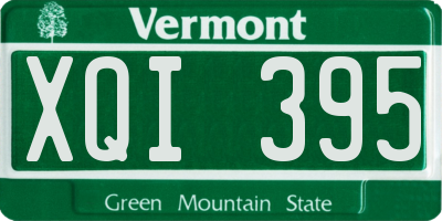 VT license plate XQI395