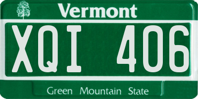 VT license plate XQI406