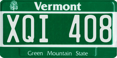 VT license plate XQI408
