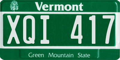 VT license plate XQI417