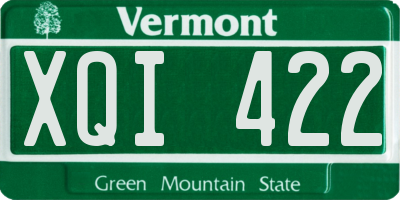 VT license plate XQI422