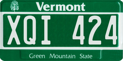 VT license plate XQI424