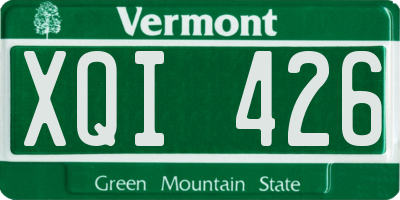 VT license plate XQI426
