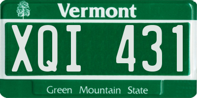 VT license plate XQI431