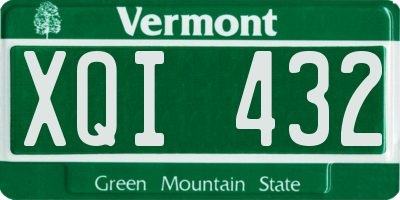 VT license plate XQI432