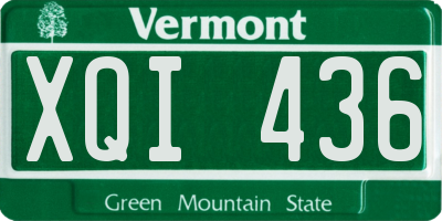 VT license plate XQI436