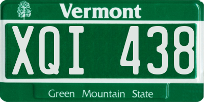 VT license plate XQI438