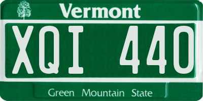 VT license plate XQI440