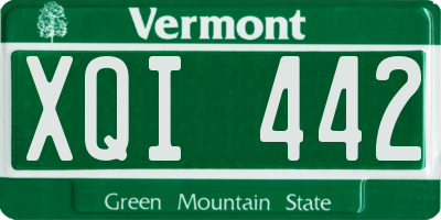 VT license plate XQI442