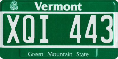VT license plate XQI443