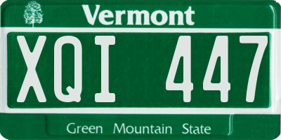 VT license plate XQI447