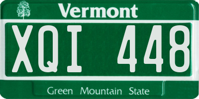 VT license plate XQI448