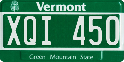 VT license plate XQI450