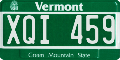 VT license plate XQI459