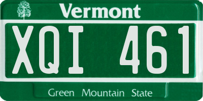 VT license plate XQI461