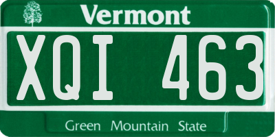 VT license plate XQI463