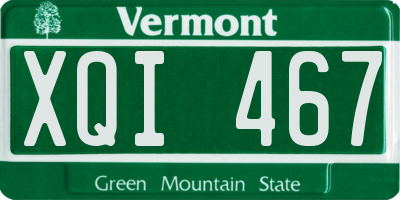 VT license plate XQI467