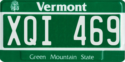 VT license plate XQI469
