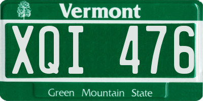 VT license plate XQI476