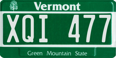 VT license plate XQI477