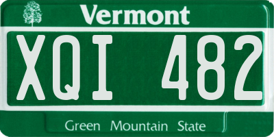 VT license plate XQI482