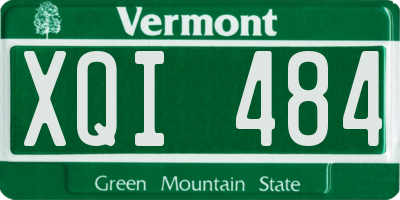 VT license plate XQI484