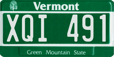 VT license plate XQI491
