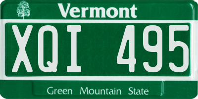 VT license plate XQI495
