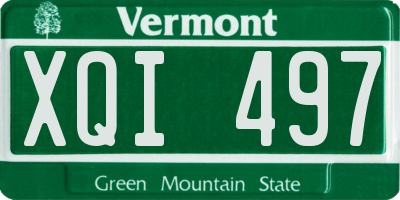 VT license plate XQI497