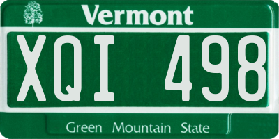 VT license plate XQI498