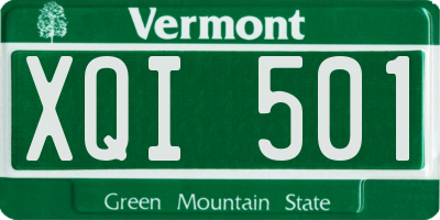 VT license plate XQI501