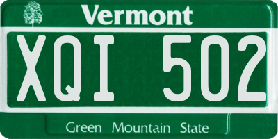 VT license plate XQI502