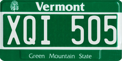 VT license plate XQI505