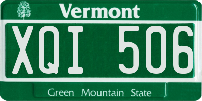 VT license plate XQI506