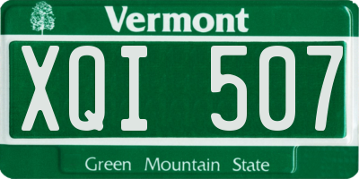VT license plate XQI507