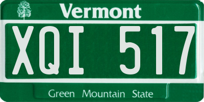 VT license plate XQI517