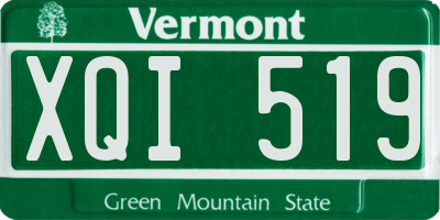 VT license plate XQI519