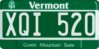 VT license plate XQI520