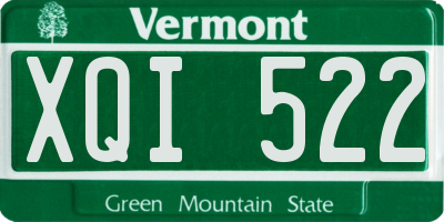 VT license plate XQI522