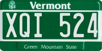 VT license plate XQI524