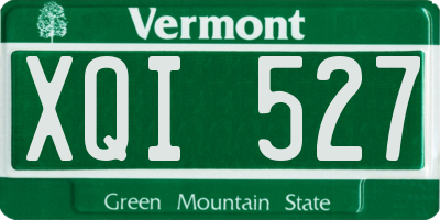 VT license plate XQI527