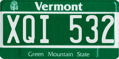 VT license plate XQI532