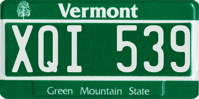 VT license plate XQI539