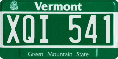 VT license plate XQI541