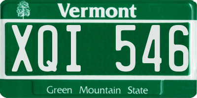 VT license plate XQI546