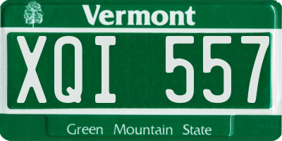 VT license plate XQI557