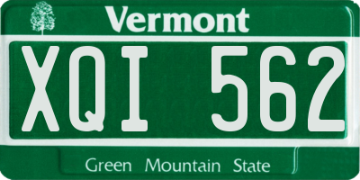 VT license plate XQI562