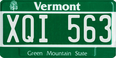 VT license plate XQI563