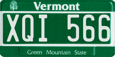 VT license plate XQI566