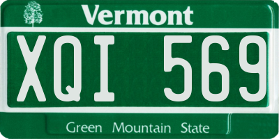VT license plate XQI569